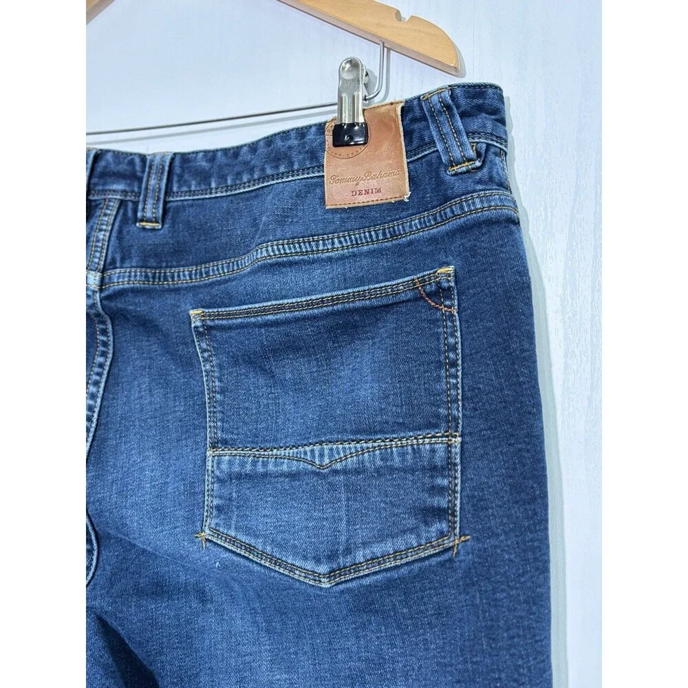 Tommy Bahama Straight Leg Jeans Men's 38 30 Blue Kona Coast Denim Authentic